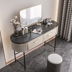 swtom light luxury dressing table, modern italian minimalist bedroom makeup desk, net red ins makeup table and chair with led mirror