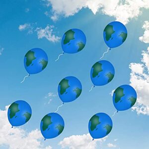 30 Pcs Earth Balloons World Map Balloons 12 Inches Globe Balloon for Birthday Space Theme Party Earth Day Decorations Gift Teaching Supplies