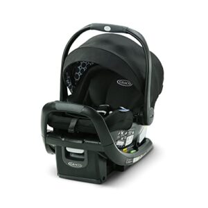 graco snugride snugfit 35 lx infant car seat | baby car seat with anti rebound bar, finn