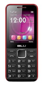 blu tank ii t193 unlocked gsm dual-sim cell phone w/camera and 1900 mah big battery - unlocked cell phones - retail packaging (red)
