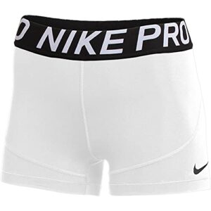 nike women's pro compression tights (m, white/black)