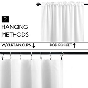 KOUFALL Cafe Curtains White Blackout 24 Inch Length for Bedroom Small Window Tier Curtains for Kitchen Short RV Campers