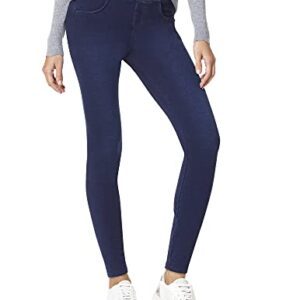 HUE Women's Super Soft Stretch High Rise Denim leggings, No Side Seams