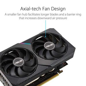 ASUS Dual NVIDIA GeForce RTX 3060 V2 OC Edition 12GB GDDR6 Gaming Graphics Card (PCIe 4.0, 12GB GDDR6 Memory, HDMI 2.1, DisplayPort 1.4a, 2-Slot, Axial-tech Fan Design, 0dB Technology)