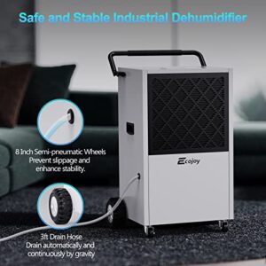 232 PPD Commercial Dehumidifiers for Basements 8000 Sq. Ft Industrial Dehumidifier with Continuous Drain Hose, Max 29 Gal Water Damage Restoration Dehumidifiers for Warehouse, Indoor Pool, Garage