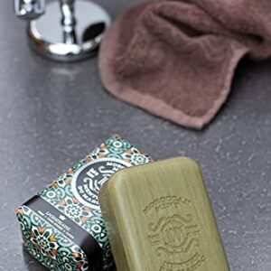 La Chatelaine Shea Butter Bar Soap| Natural and Organic |Triple Milled | Made in France | Unisex, Men, Women | Large (Moroccan Mint)