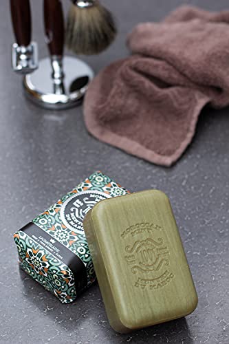 La Chatelaine Shea Butter Bar Soap| Natural and Organic |Triple Milled | Made in France | Unisex, Men, Women | Large (Moroccan Mint)