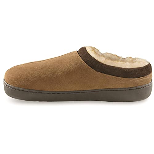 ARIAT Men's Indoor & Outdoor Suede Hooded Clog Slippers, Hashbrown, 10