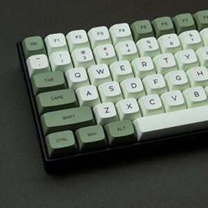 Matcha Keycaps Set 124 Keys PBT XDA Profile Keycaps Dye Sublimation Fit for 61/64/87/104/108 Cherry Mx Switches Mechanical Keyboard