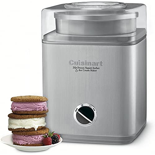Cuisinart ICE-30BCP1 Pure Indulgence 2 Quart Frozen Yogurt-Sorbet & Ice Cream Maker Bundle with 1 YR CPS Enhanced Protection Pack