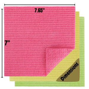 Mr. Pen- Dish Cloths, 6 pcs, Reusable Paper Towels, Absorbent Kitchen Towels, Dishcloths for Kitchen, Cellulose Sponge Cloths, Dish Drying Towels, Kitchen Cleaning Cloths, Sponge Cloth, Dish Rag.