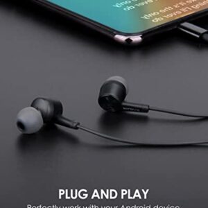 PALOVUE USB Type C Headphones in Ear Earphones Earbuds with Mic and Volume Control Compatible for Google Pixel Samsung Oneplus Huawei Sony MacBook SoundFlow