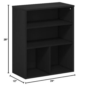 Furinno Pasir 3 Tier Display Bookcase, Black Oak