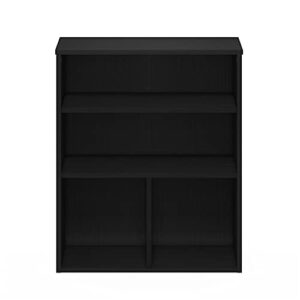 Furinno Pasir 3 Tier Display Bookcase, Black Oak
