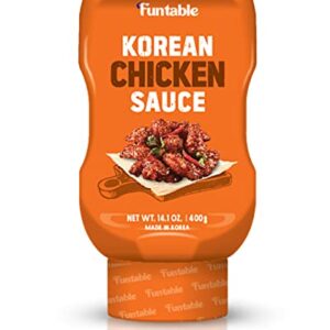 FUNTABLE KOREAN CHICKEN SAUCE - Sticky and Tangy Dipping Sauce for Authentic Korean Style Fried Chicken (14.1 OZ, Pack of 1)