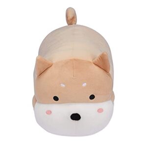 Z ZBWKBR Dog Stuffed Animal Dog Plush Pillow,Soft Cute Shiba Inu Plush Soft Plush Toy Gift for Kids Birthday Home Decor Hugging Sleeping Comfort Cushion 12'' (Yellow, Small)