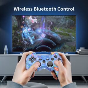 CFORWARD Controller, Wireless Controller, Game Controller Compatible for play3 Remote with Charger and Thumb Gripss