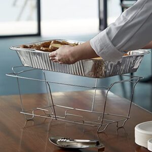 nicole fantini chafing wire rack serving trays food warmer (4),silver,23.25 l x 12.13 w x 9.5 h