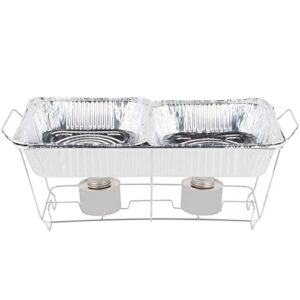 Nicole Fantini Chafing Wire Rack Serving Trays Food Warmer (4),Silver,23.25 L x 12.13 W x 9.5 H