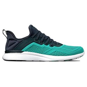 athletic propulsion labs apl women's techloom tracer, midnight jungle/tropical green/white, 8.5