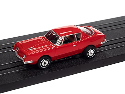 Auto World Thunderjet R34 1963 Studebaker Avanti (Red) HO Scale Slot Car