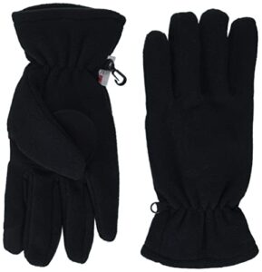 amazon essentials men's fleece e-tip gloves, black, small