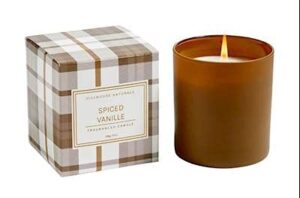 hillhouse spiced vanille naturals brown glass 7 oz scented jar candle