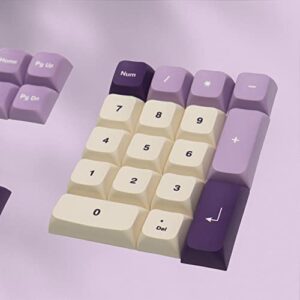 AHHC PBT Japanese Keycaps - Ocean Custom , 123 Keys XVX Profile Keycaps Full Set, for Cherry Gateron MX Switches Mechanical Keyboard (Purple)