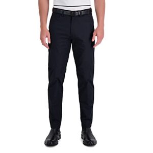 kenneth cole reaction mens techni-cole 5-pocket stretch dual color modern fit flex waistband flat front casual pants, black, 38w x 32l us