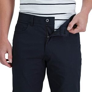 Kenneth Cole REACTION mens Techni-cole 5-pocket Stretch Dual Color Modern Fit Flex Waistband Flat Front Casual Pants, Black, 38W x 32L US