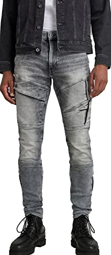 G-Star Raw Men's Airblaze 3D Skinny Fit Jeans, Faded Seal Grey, 32W x 32L