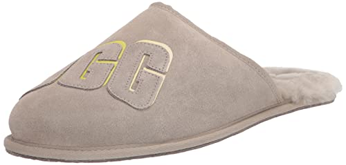 UGG Men's Scuff Graphic Shadow Slipper, Pumice, 11