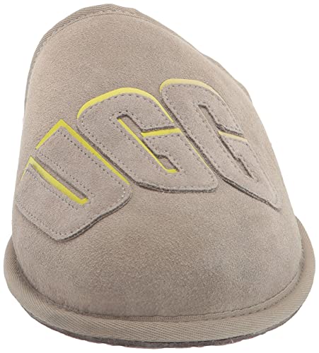 UGG Men's Scuff Graphic Shadow Slipper, Pumice, 11