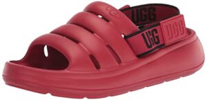 ugg men's sport yeah sandal, samba red, 12