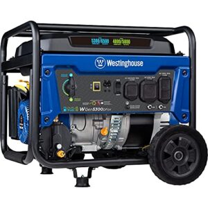 wesinghouse 6600 watt dual fuel home backup portable generator, transfer switch ready 30a outlet, rv ready 30a outlet, co sensor, carb compliant