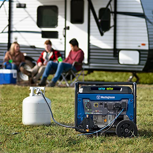 Wesinghouse 6600 Watt Dual Fuel Home Backup Portable Generator, Transfer Switch Ready 30A Outlet, RV Ready 30A Outlet, CO Sensor, CARB Compliant