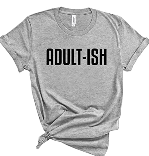 Adult-Ish T-Shirts Gift Ideas 18th Birthday Gifts for Girl and Boy Funny 18 Years Old T-Shirts Comfy Tees for Summer Funny 18th Age Shirt Funny Adult Shirts