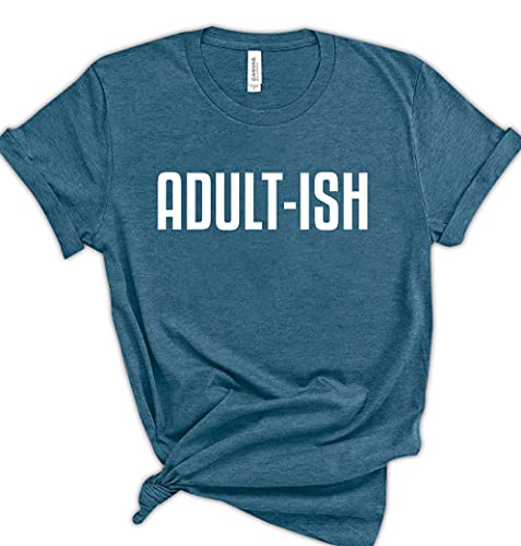 Adult-Ish T-Shirts Gift Ideas 18th Birthday Gifts for Girl and Boy Funny 18 Years Old T-Shirts Comfy Tees for Summer Funny 18th Age Shirt Funny Adult Shirts