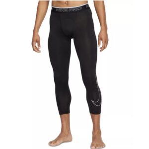 Nike Pro Dri-FIT Men's 3/4 Tights (as1, Alpha, x_l, Regular, Regular, Black/White, X-Large)