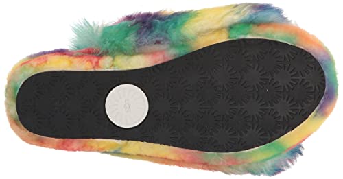 UGG All Gender Adult Fluff Yeah Pride Slipper, Rainbow, Women's Size 5 / Men's Size 3