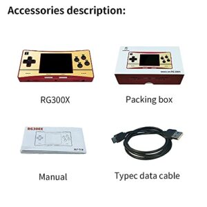 2021 Upgraded Opening Linux Tony System Handheld Game Console , Retro Game Console with 64G TF Card Built in 2500 Classic Games, Portable Video Game Console of 3 Inch IPS Screen (Red)