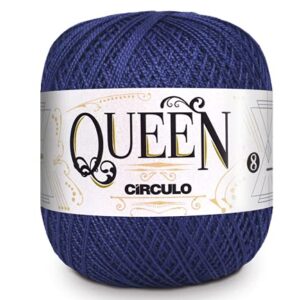 Ciruclo Queen Yarn for Crocheting and Knitting Yarn - 100% Egyptian Cotton Yarn, Combed, Gassed and Mercerized - Crochet Thread - Lace Thread, 8/2, 741 yds, 3.5 oz – Teal Yarn - 2856