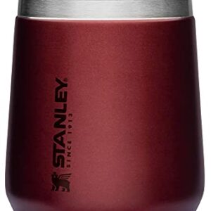 Stanley Stainless Steel GO Tumbler, 10oz Stainless Steel Vacuum Insulated Wine Tumbler, 5 Hours Cold, 1.5 Hours Hot, and 20 Hours Iced