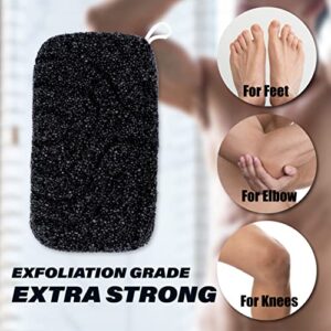 myHomeBody Dual-Texture Shower Sponge Extra Exfoliating Sponge | Body Scrubber Body Exfoliator | Body Sponge for Exfoliating Scrub | Loofah Sponge for Men | Body Scrubbers for Use in Shower, 2pcs