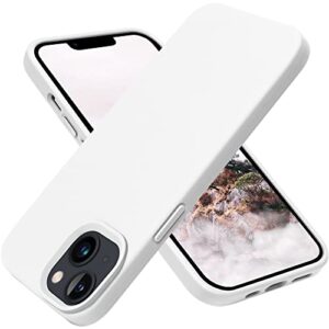 otofly designed for iphone 13 case, silicone shockproof slim thin phone case for iphone 13 6.1 inch (white)