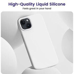 OTOFLY Designed for iPhone 13 Case, Silicone Shockproof Slim Thin Phone Case for iPhone 13 6.1 inch (White)