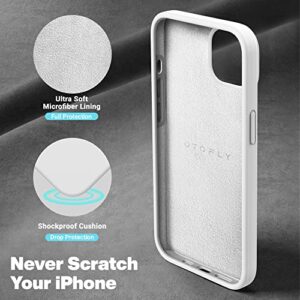 OTOFLY Designed for iPhone 13 Case, Silicone Shockproof Slim Thin Phone Case for iPhone 13 6.1 inch (White)