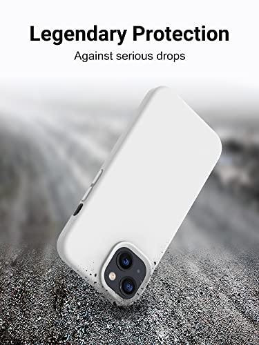 OTOFLY Designed for iPhone 13 Case, Silicone Shockproof Slim Thin Phone Case for iPhone 13 6.1 inch (White)