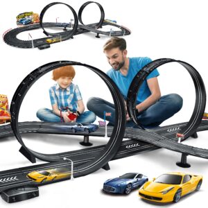 kids toy-electric powered slot car race track set boys toys for 6 7 8-12 years old boy girl best gifts