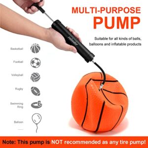 Portable 10 inches Ball Pump Kit, Balloon Pump, Basketball Pump Air Pump with 5 Needles,1 Nozzle & Extension Hose for Soccer Football Volleyball Water Polo Rugby Exercise Sports Ball